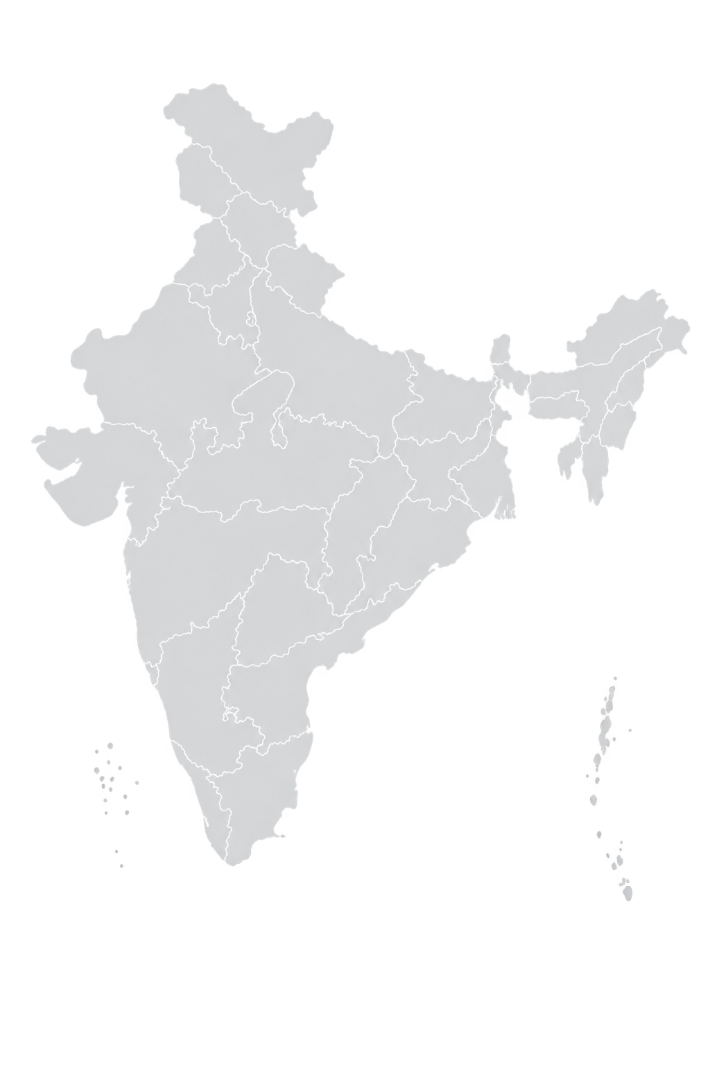 Map of India showing ZGDI project sites